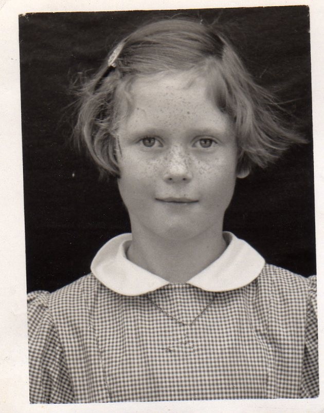 Paula Roberts as a young girl in England